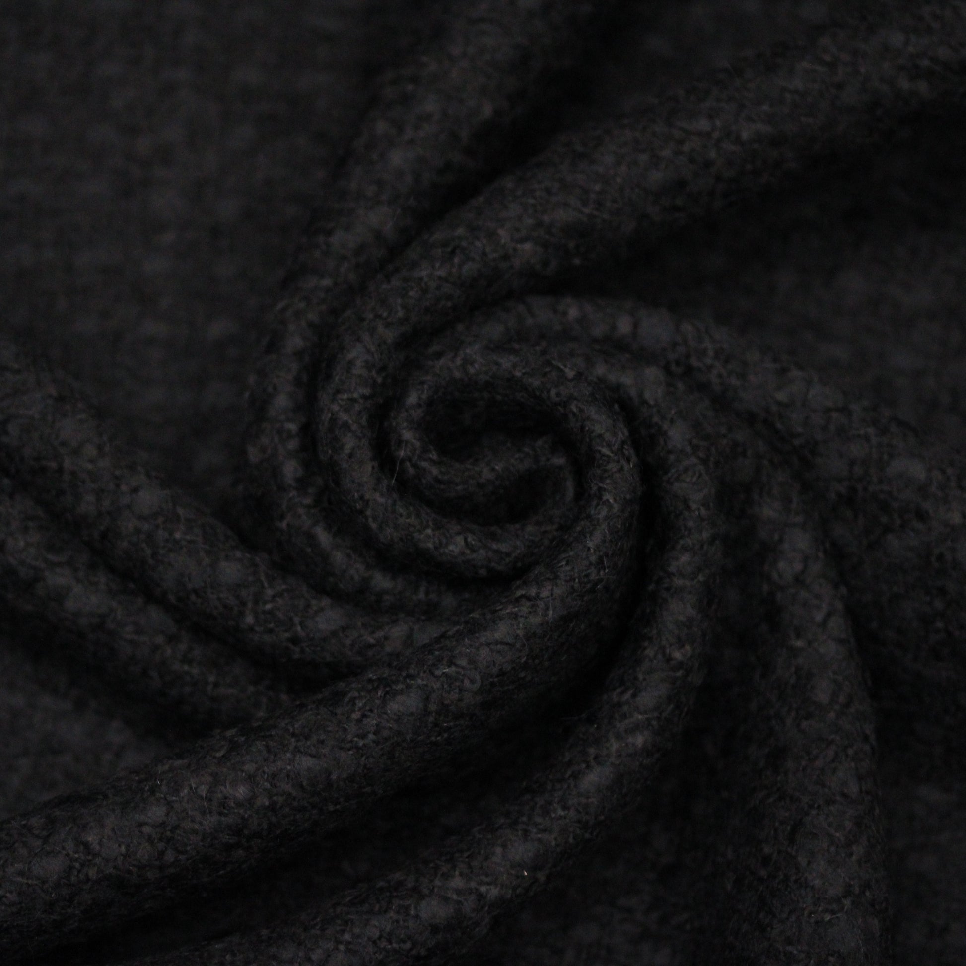 Tissu - tweed de laine - noir - photo 1/4 | So Tissus