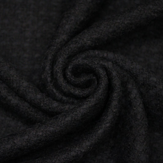 Tissu - tweed de laine - noir - photo 1/4 | So Tissus