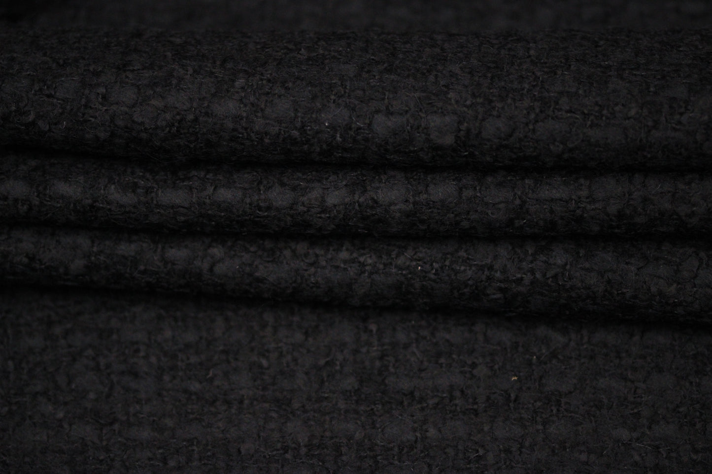 Tissu - tweed de laine - noir - photo 2/4 | So Tissus