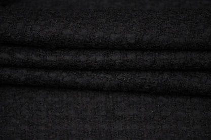 Tissu - tweed de laine - noir - photo 2/4 | So Tissus