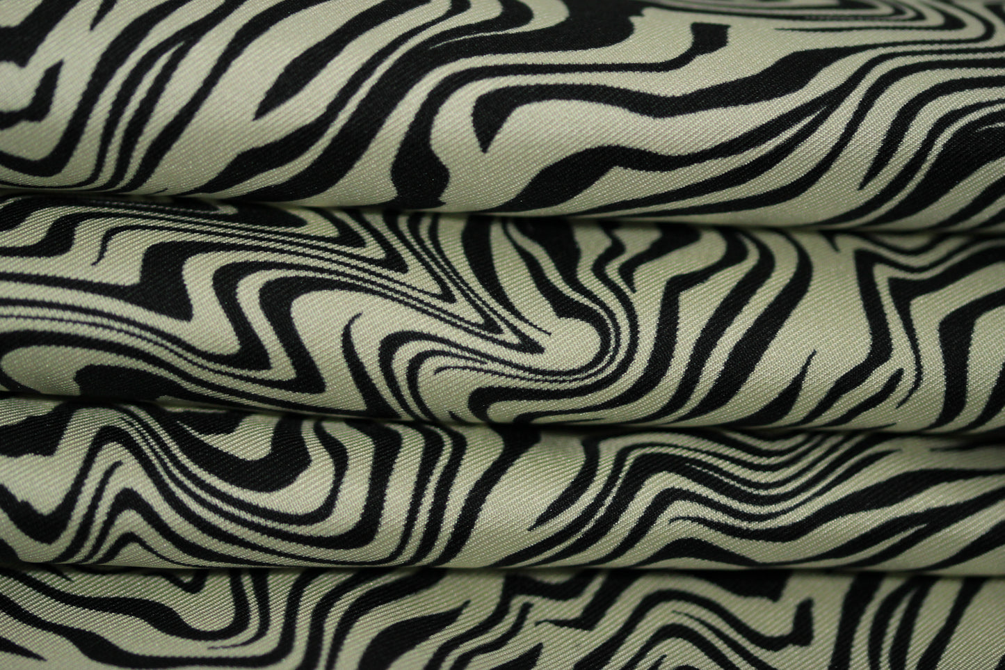 Tissu twill de soie  - imprimé zébré - écru et noir - photo 2/4 | So Tissus