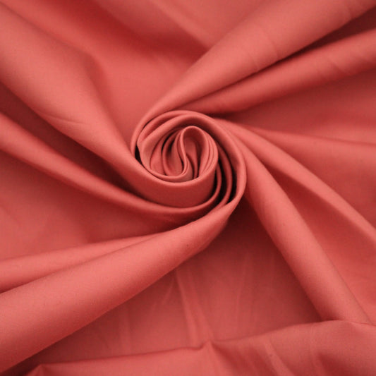 Tissu popeline de coton et soie prestige - saumon - photo 1/4 | So Tissus
