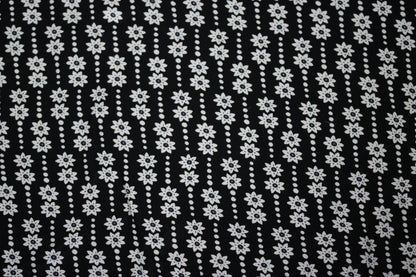 Tissu twill viscose - imprimé fleuri - noir et blanc - photo 5/5 | So Tissus