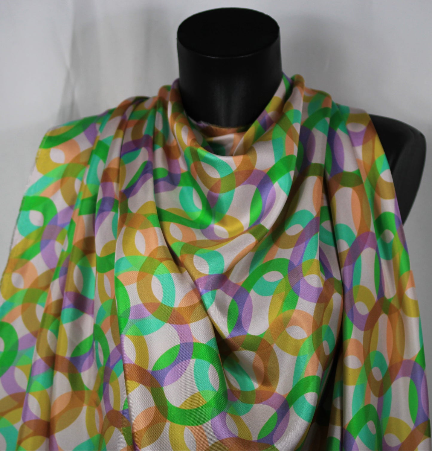 Tissu twill de soie  - imprimé circulaire - multicolore - photo 3/4 | So Tissus