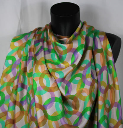 Tissu twill de soie  - imprimé circulaire - multicolore - photo 3/4 | So Tissus