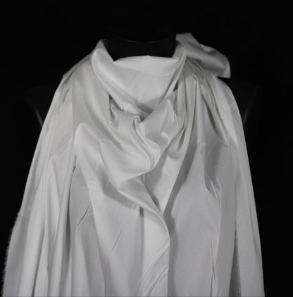 Tissu popeline de coton stretch - blanc - photo 4/4 | So Tissus