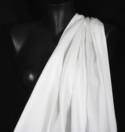 Tissu popeline de coton stretch - blanc - photo 3/4 | So Tissus