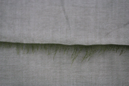Tissu popeline piqué de coton prestige - blanc et kaki - photo 5/5 | So Tissus