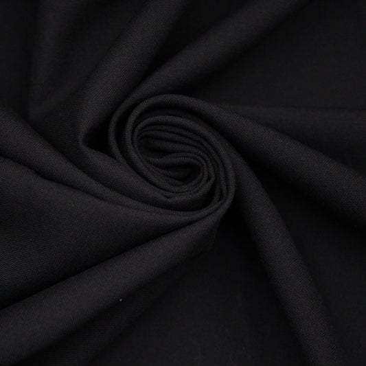 Tissu laine froide piqué - noir - photo 1/4 | So Tissus
