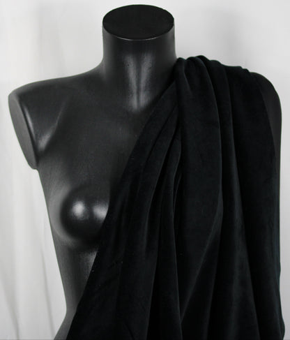 Tissu neoprène velours ras - noir - photo 4/4 | So Tissus