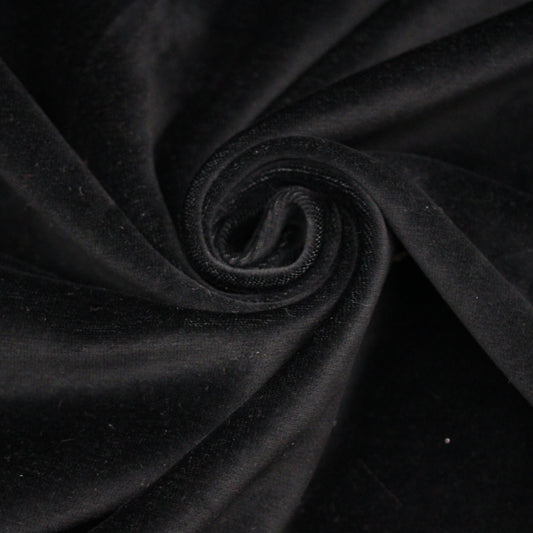 Tissu neoprène velours ras - noir - photo 1/4 | So Tissus