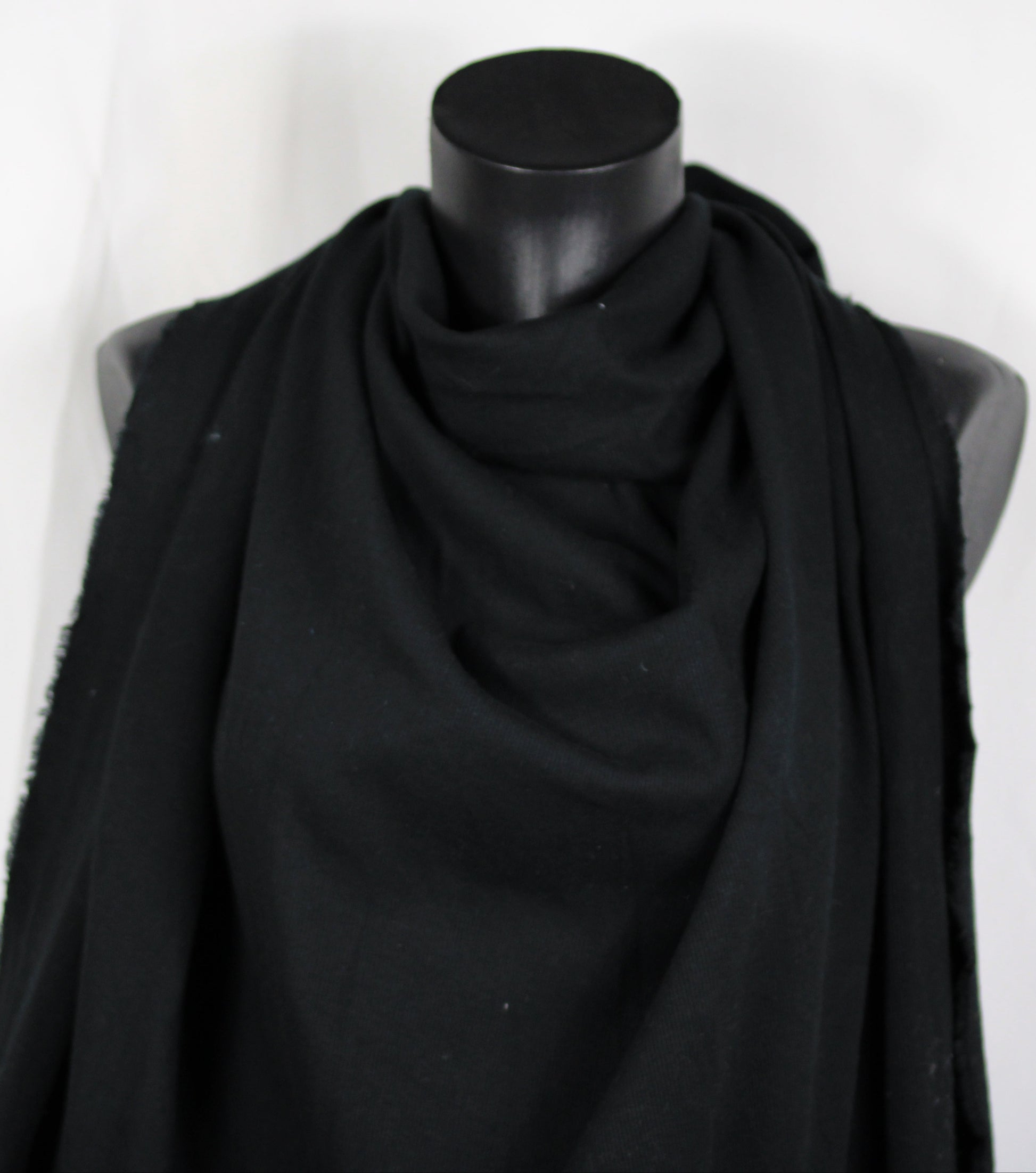 Tissu maille coton côtelé stretch - noir - photo 3/4 | So Tissus