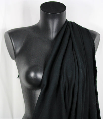 Tissu maille coton côtelé stretch - noir - photo 4/4 | So Tissus