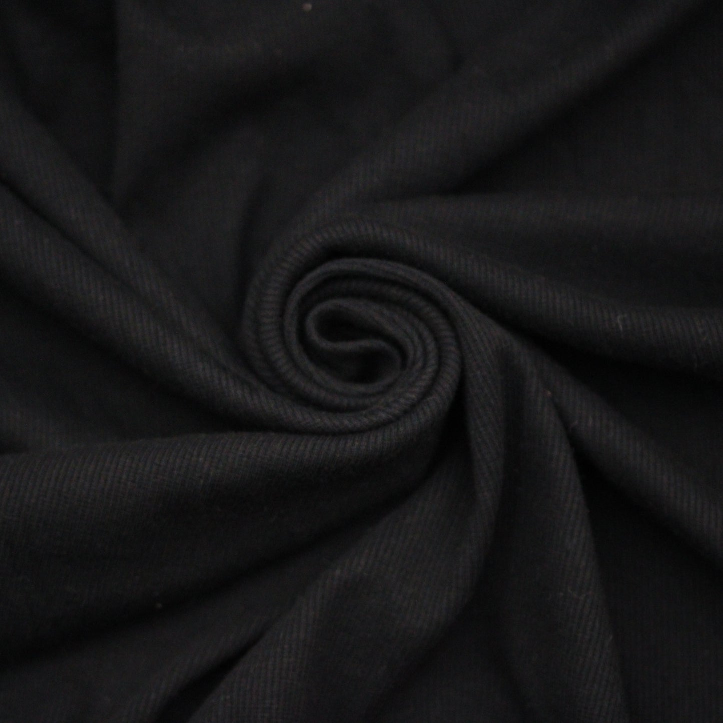 Tissu maille coton côtelé stretch - noir - photo 1/4 | So Tissus