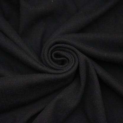 Tissu maille coton côtelé stretch - noir - photo 1/4 | So Tissus