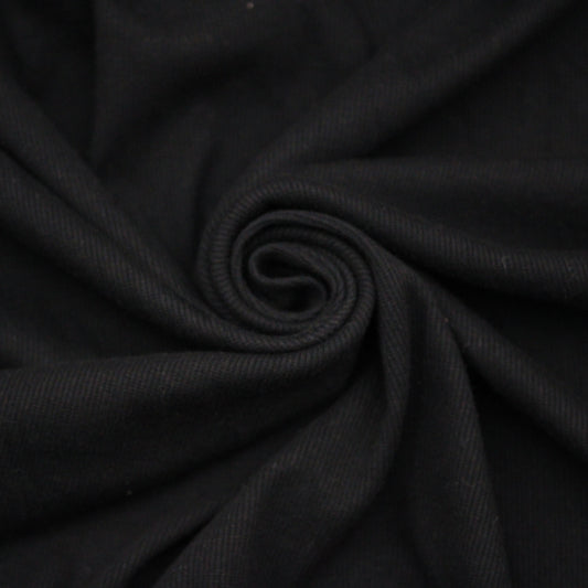 Tissu maille coton côtelé stretch - noir - photo 1/4 | So Tissus