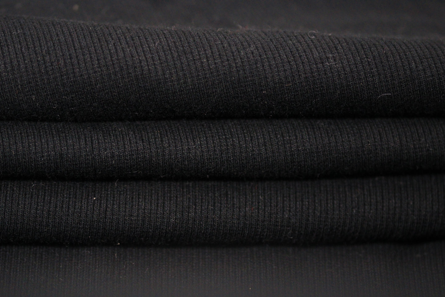 Tissu maille coton côtelé stretch - noir - photo 2/4 | So Tissus