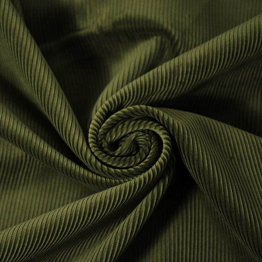 Tissu velours côtelé japonais - kaki - photo 1/4 | So Tissus