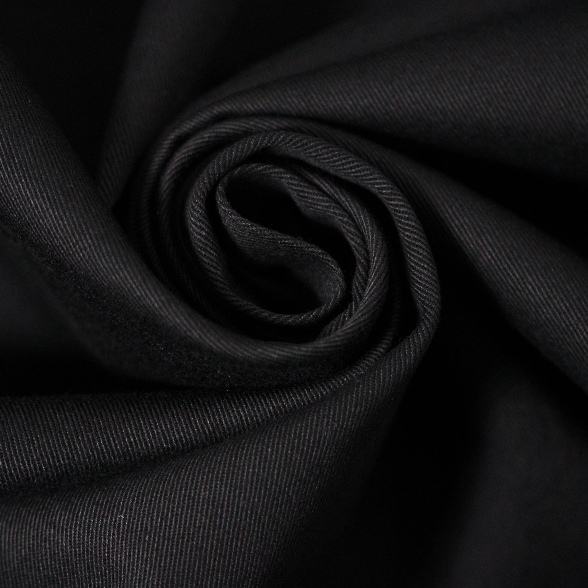Tissu gabardine de coton prestige- noir - photo 1/4 | So Tissus