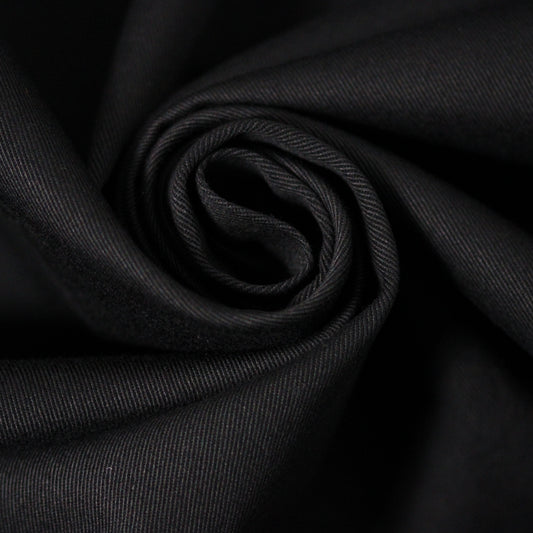 Tissu gabardine de coton prestige- noir - photo 1/4 | So Tissus