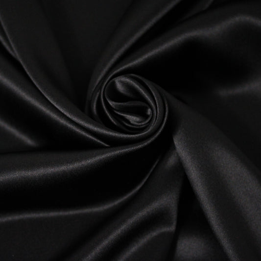 Tissu satin de soie  - noir - photo 1/3 | So Tissus