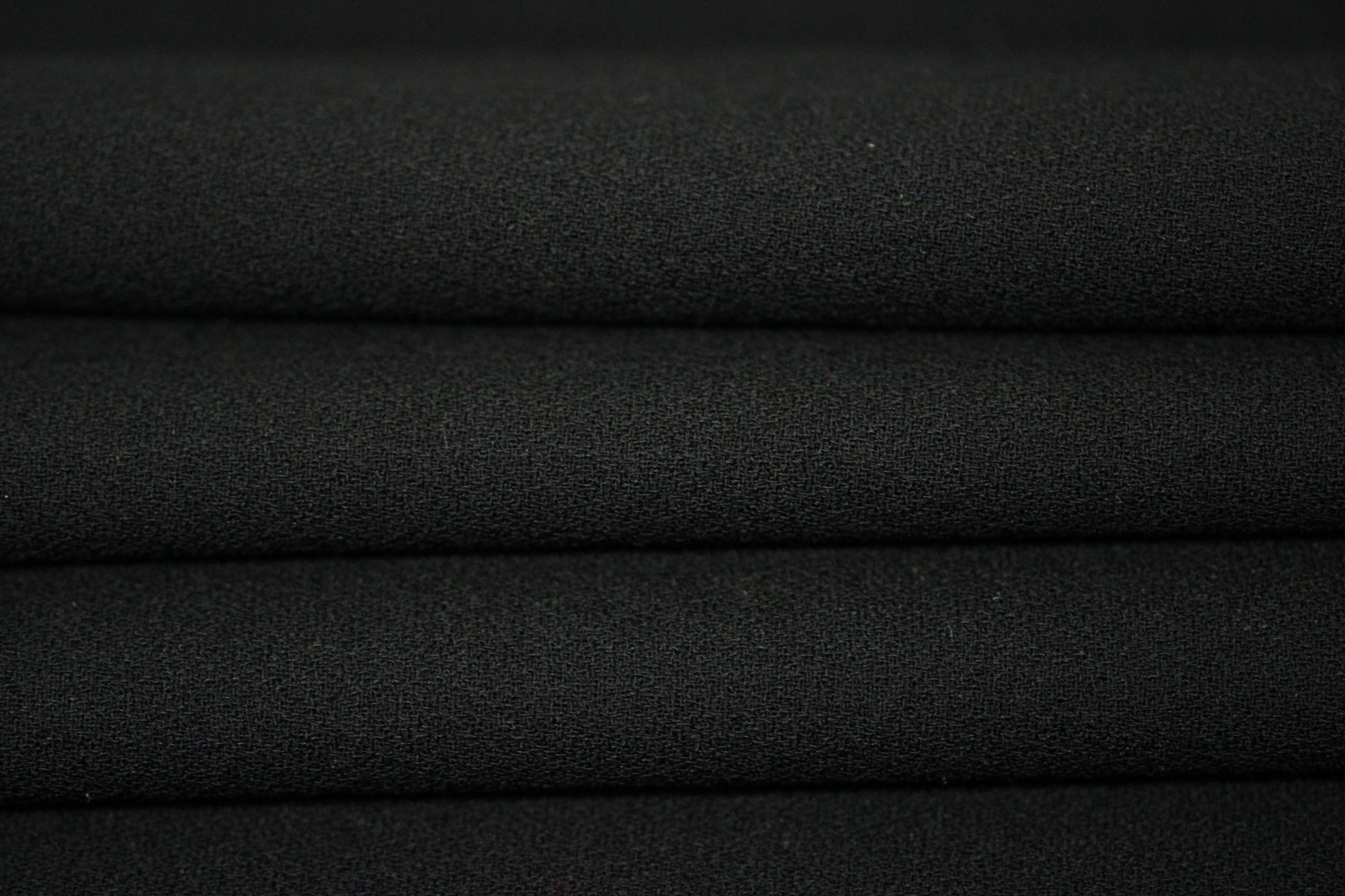 Tissu crêpe de laine japonais - noir - photo 2/4 | So Tissus