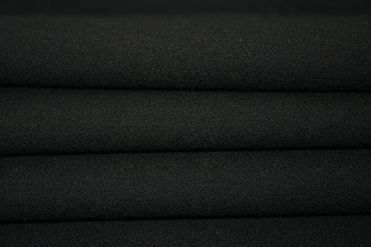Tissu crêpe de laine japonais - noir - photo 2/4 | So Tissus