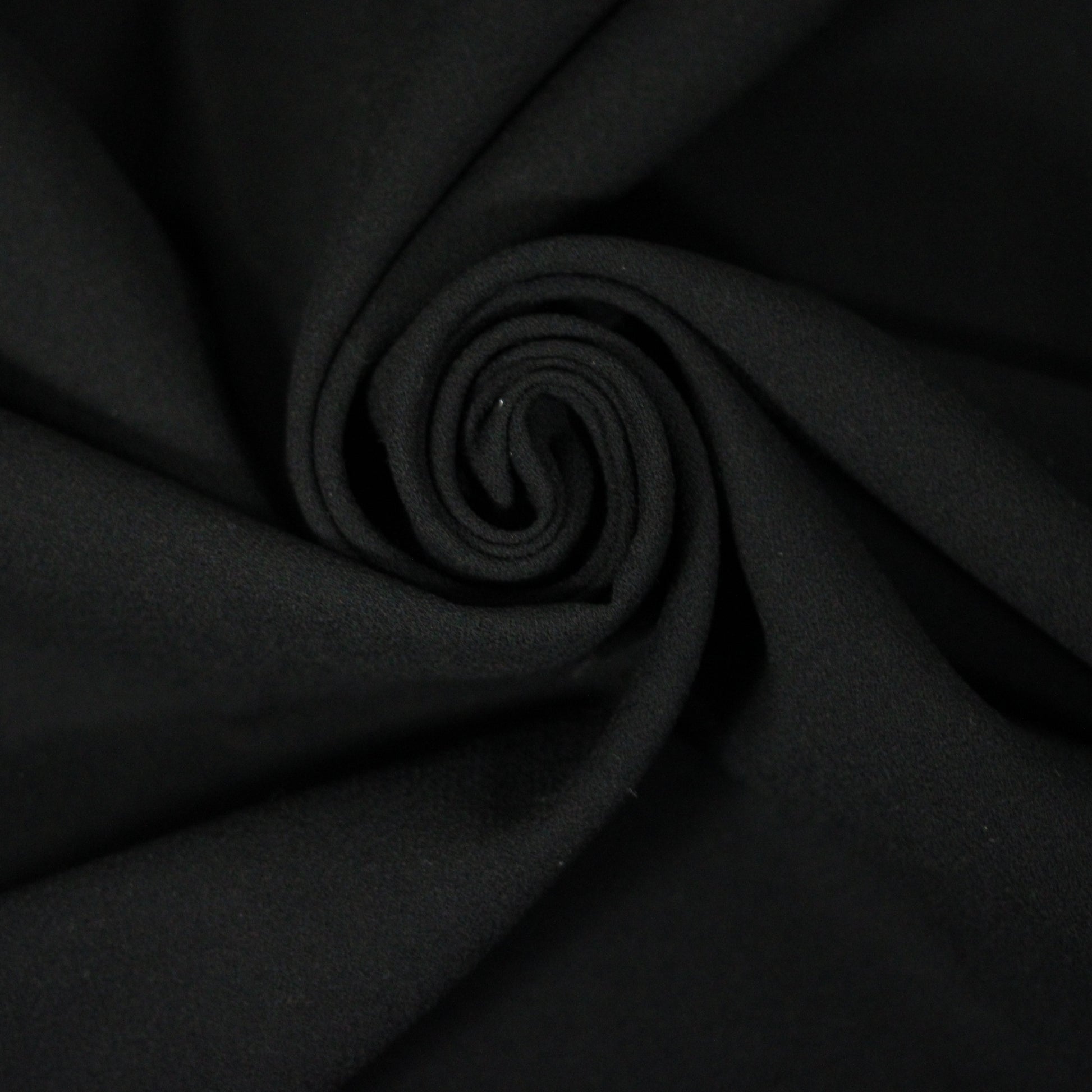 Tissu crêpe de laine japonais - noir - photo 1/4 | So Tissus