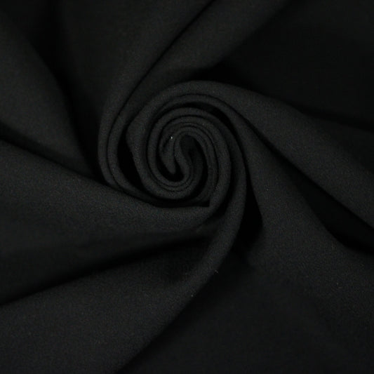 Tissu crêpe de laine japonais - noir - photo 1/4 | So Tissus