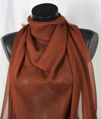 Tissu mousseline de soie - caramel - photo 4/4 | So Tissus