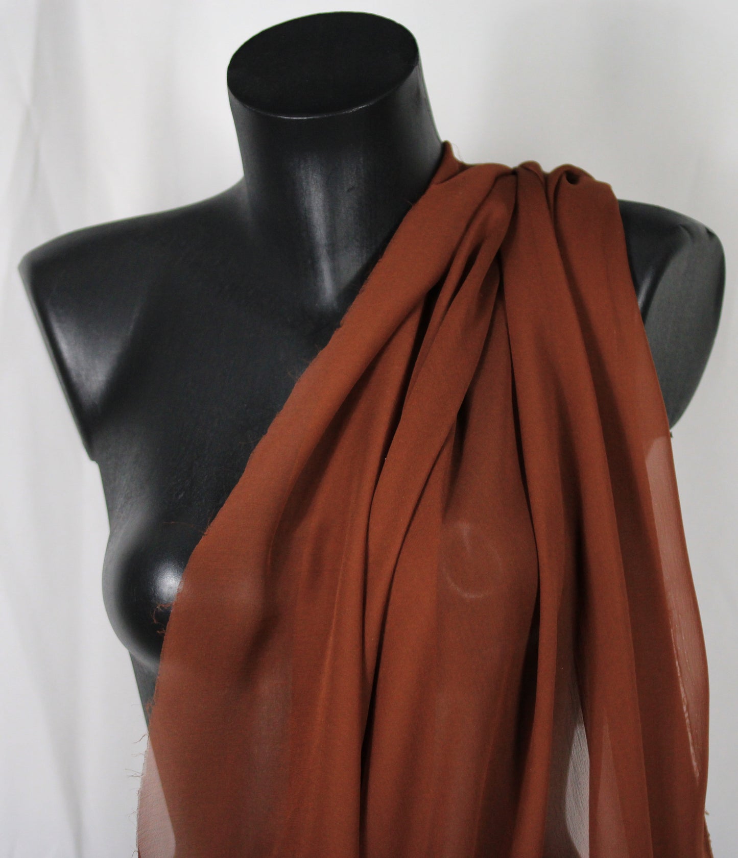 Tissu mousseline de soie - caramel - photo 3/4 | So Tissus