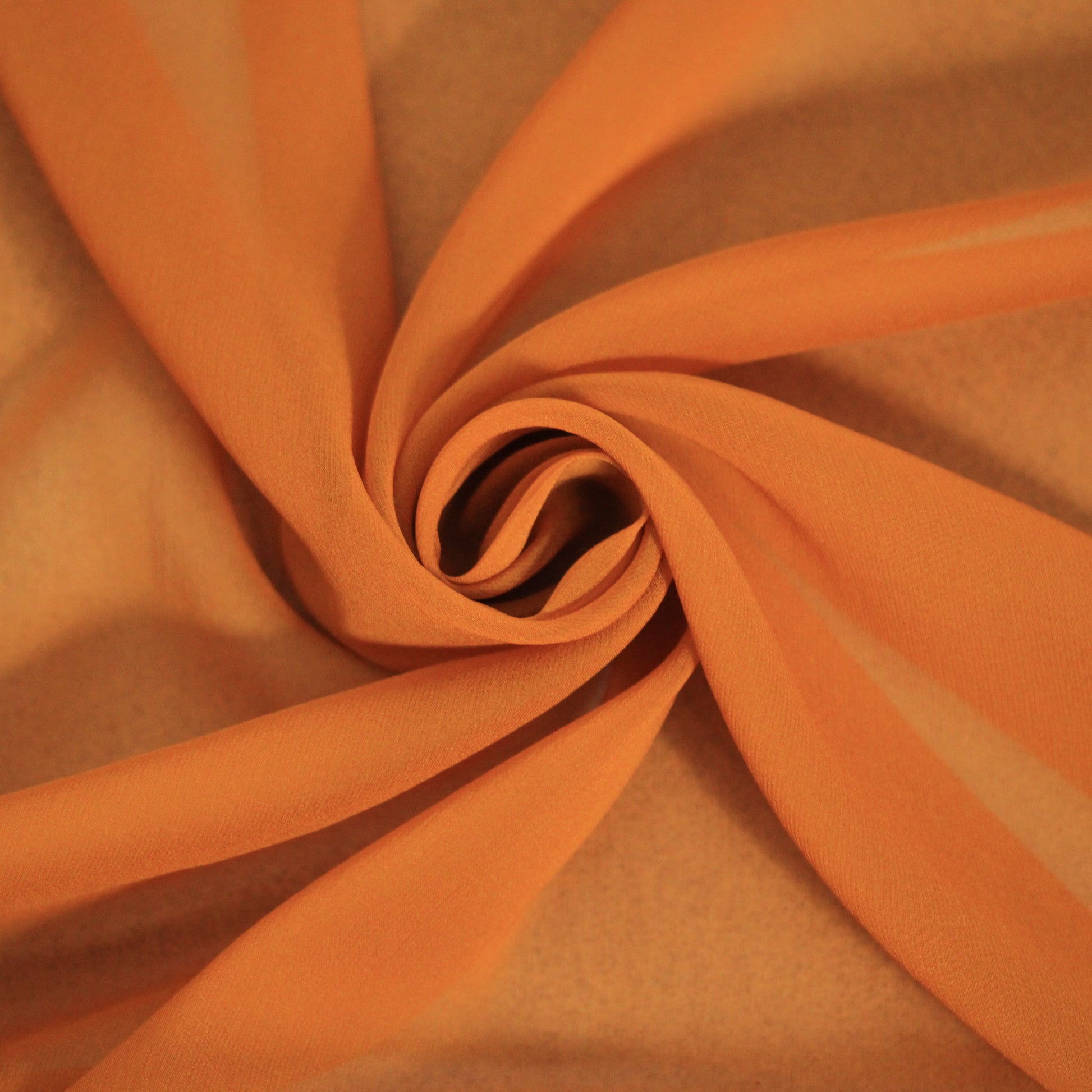 Tissu mousseline de soie - jaune orangé - photo 1/4 | So Tissus