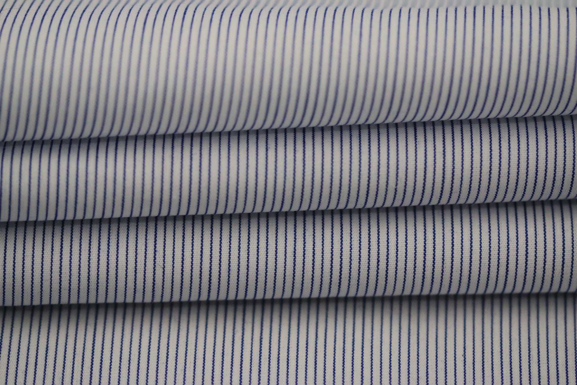 Tissu popeline coton - à rayure - blanc et bleu - photo 2/4 | So Tissus