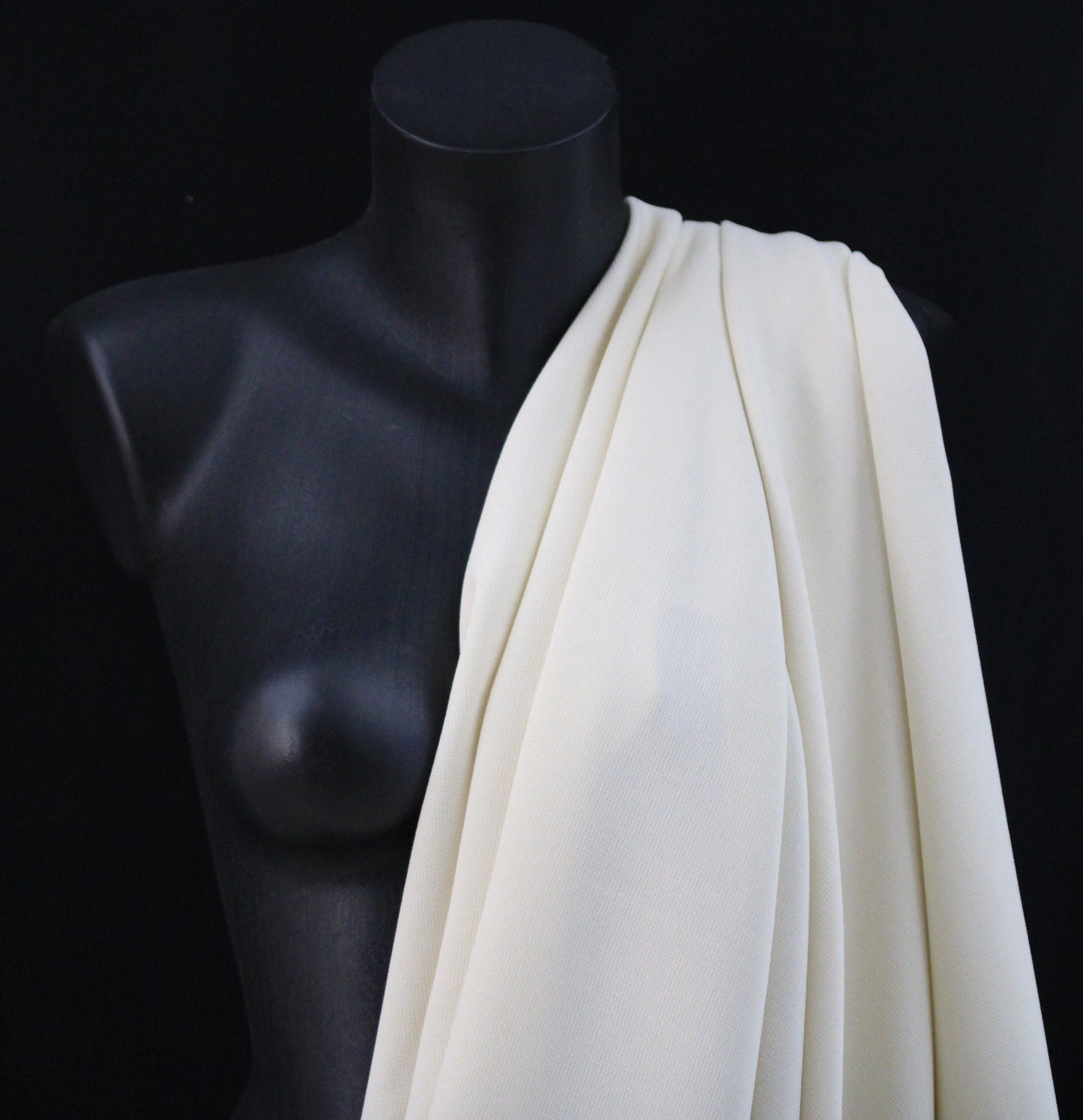 Tissu crêpe lourd texturé - écru - photo 3/4 | So Tissus