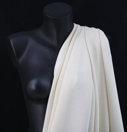 Tissu crêpe lourd texturé - écru - photo 3/4 | So Tissus