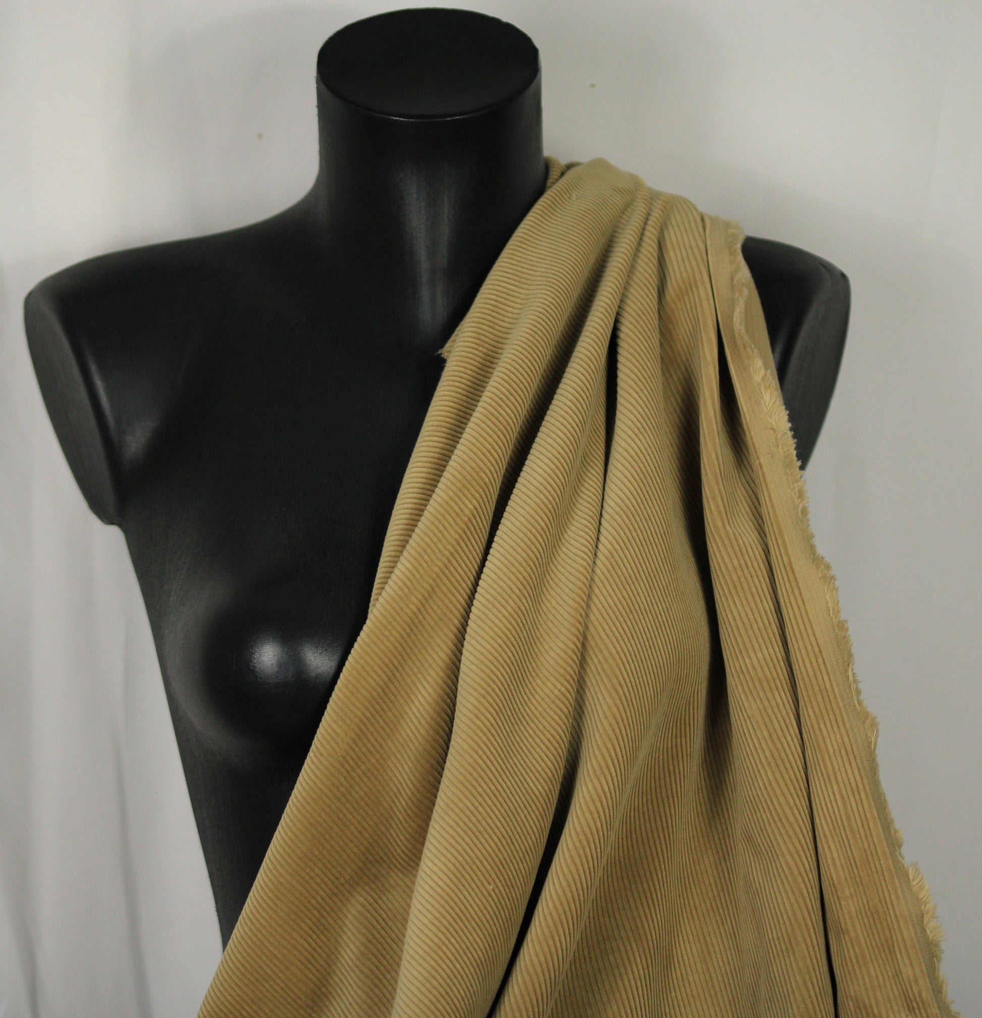 Tissu velours côtelé japonais - beige - photo 3/4 | So Tissus