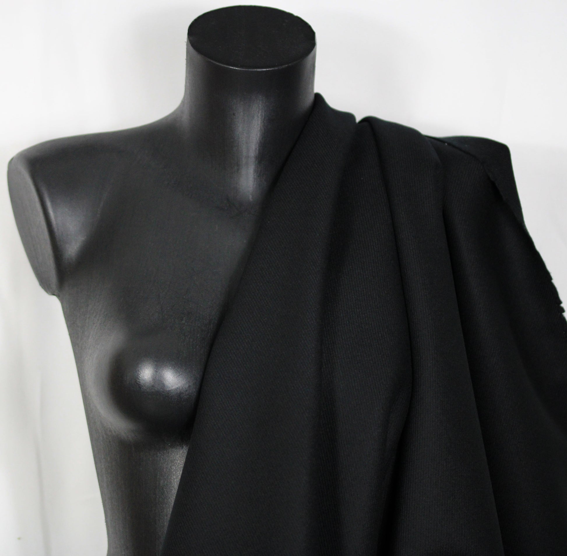 Tissu drap de laine  - noir live - photo 4/4 | So Tissus