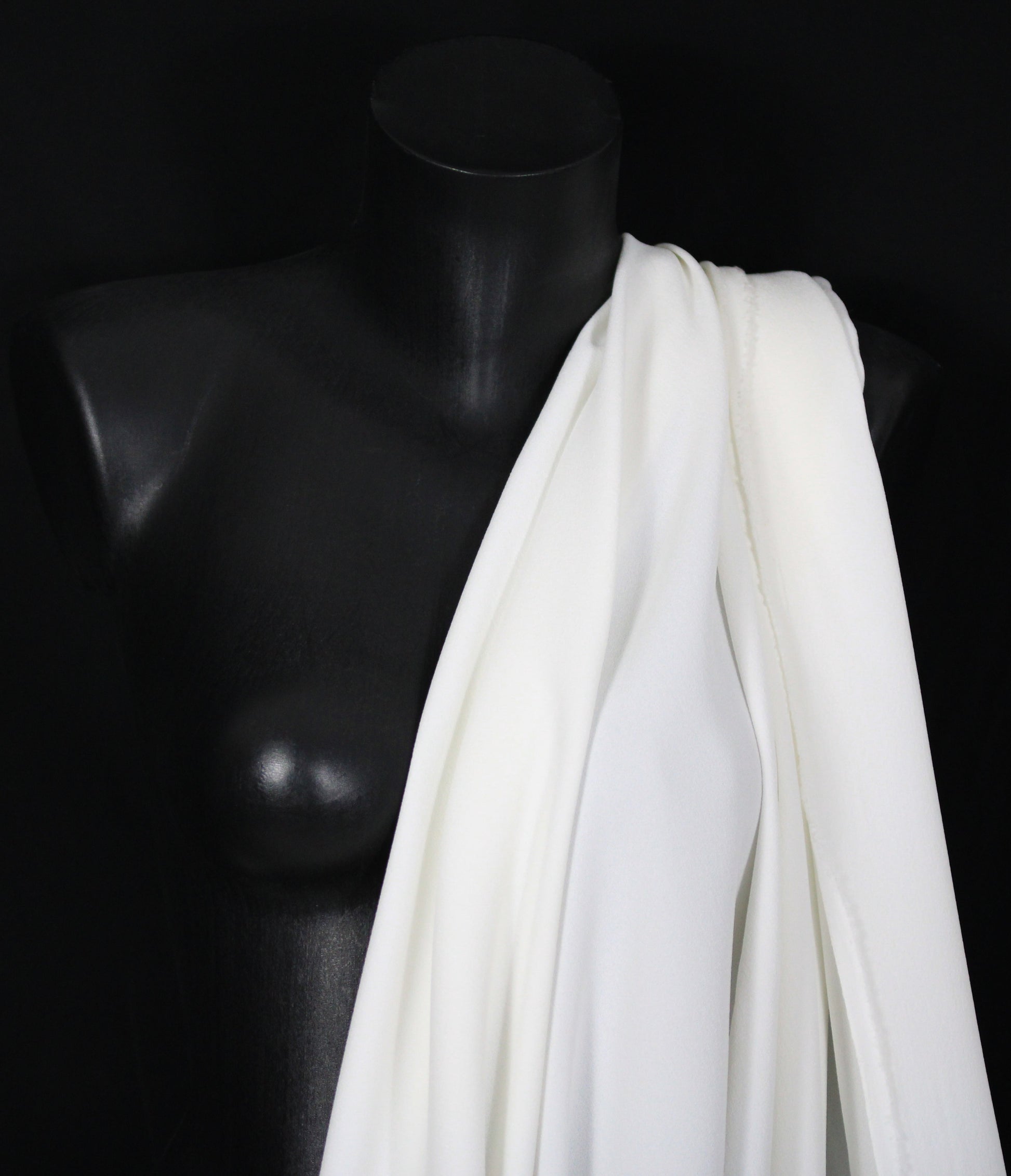 Tissu crêpe viscose prestige - blanc - photo 4/4 | So Tissus