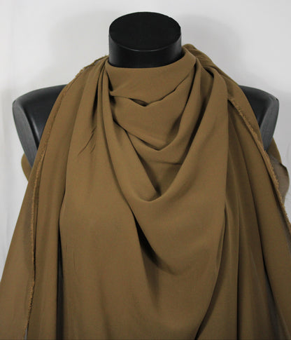 Tissu crêpe georgette de soie - marron glacé - photo 4/4 | So Tissus