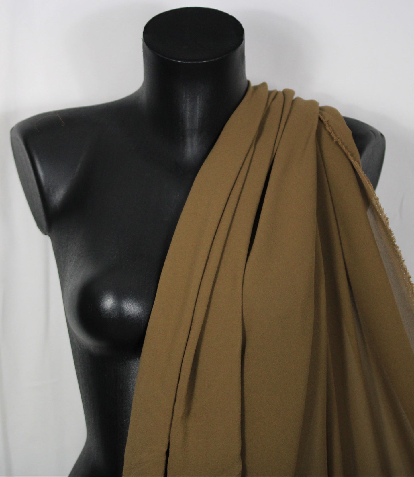 Tissu crêpe georgette de soie - marron glacé - photo 3/4 | So Tissus