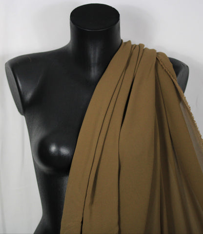 Tissu crêpe georgette de soie - marron glacé - photo 3/4 | So Tissus