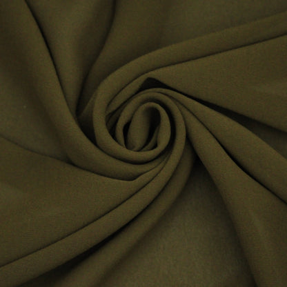 Tissu crêpe georgette de soie - kaki - photo 1/4 | So Tissus