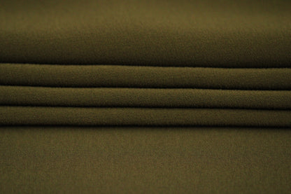 Tissu crêpe georgette de soie - kaki - photo 2/4 | So Tissus