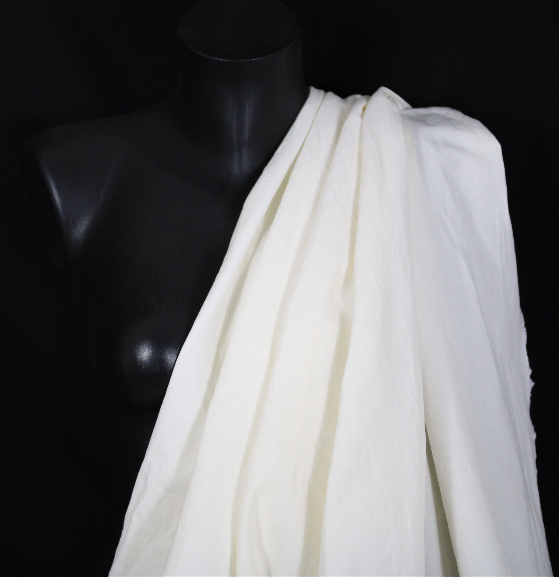 Tissu lin coton - craie - photo 3/4 | So Tissus