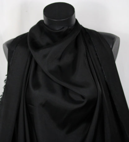 Tissu twill cupro - noir - photo 3/4 | So Tissus