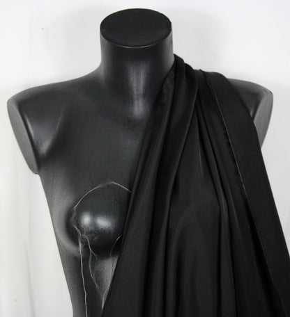 Tissu twill cupro - noir - photo 4/4 | So Tissus