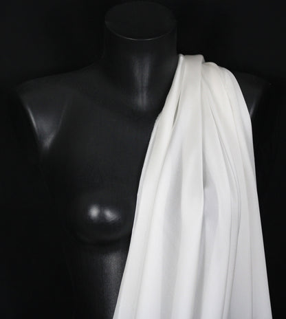 Tissu mousseline de soie satiné - blanc - photo 3/4 | So Tissus