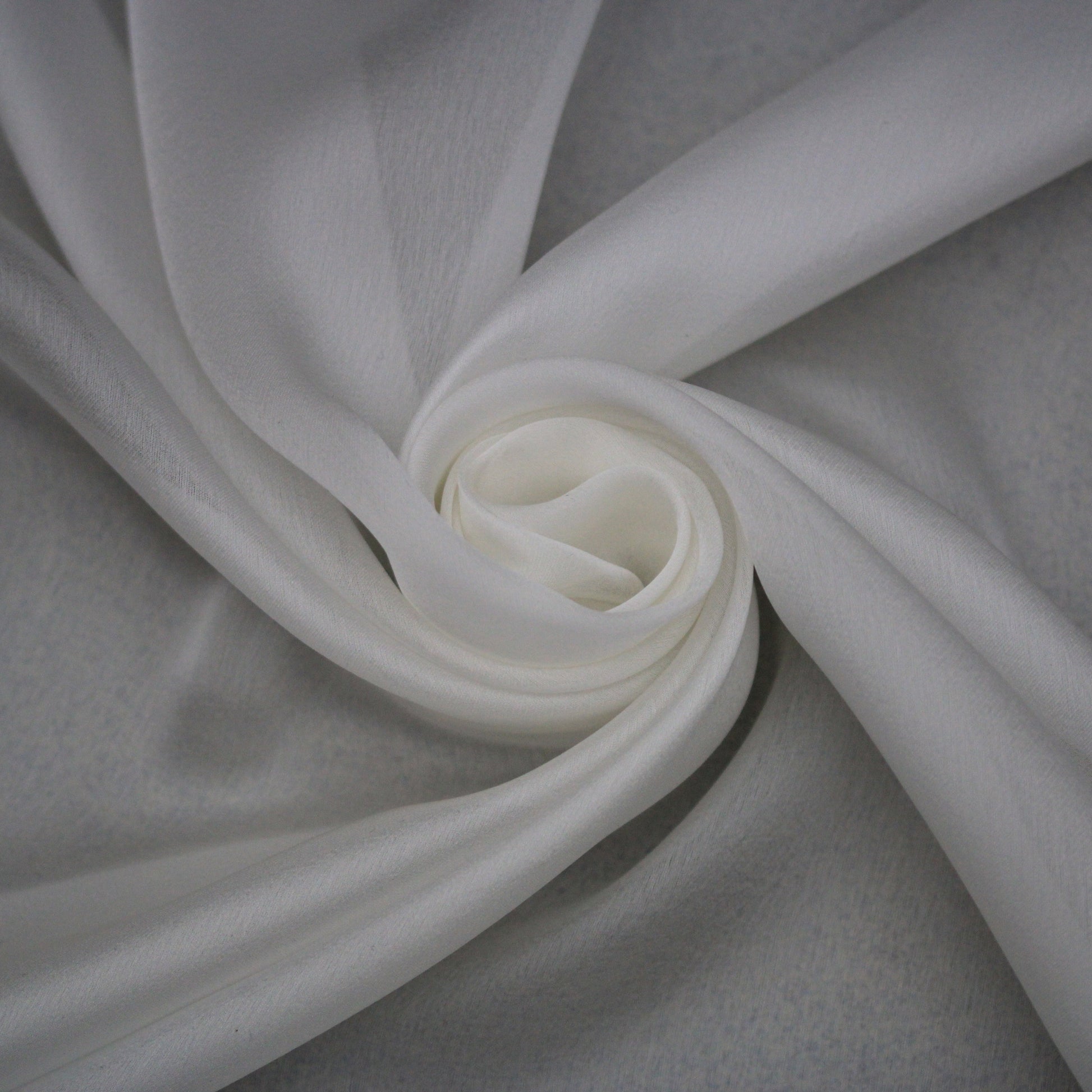 Tissu mousseline de soie satiné - blanc - photo 1/4 | So Tissus