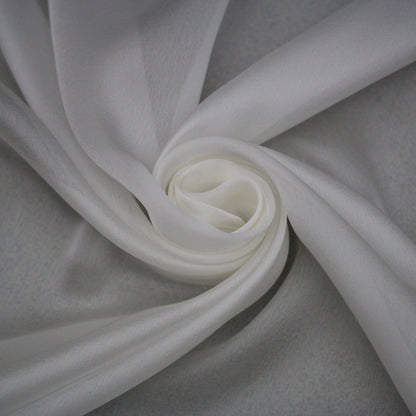 Tissu mousseline de soie satiné - blanc - photo 1/4 | So Tissus