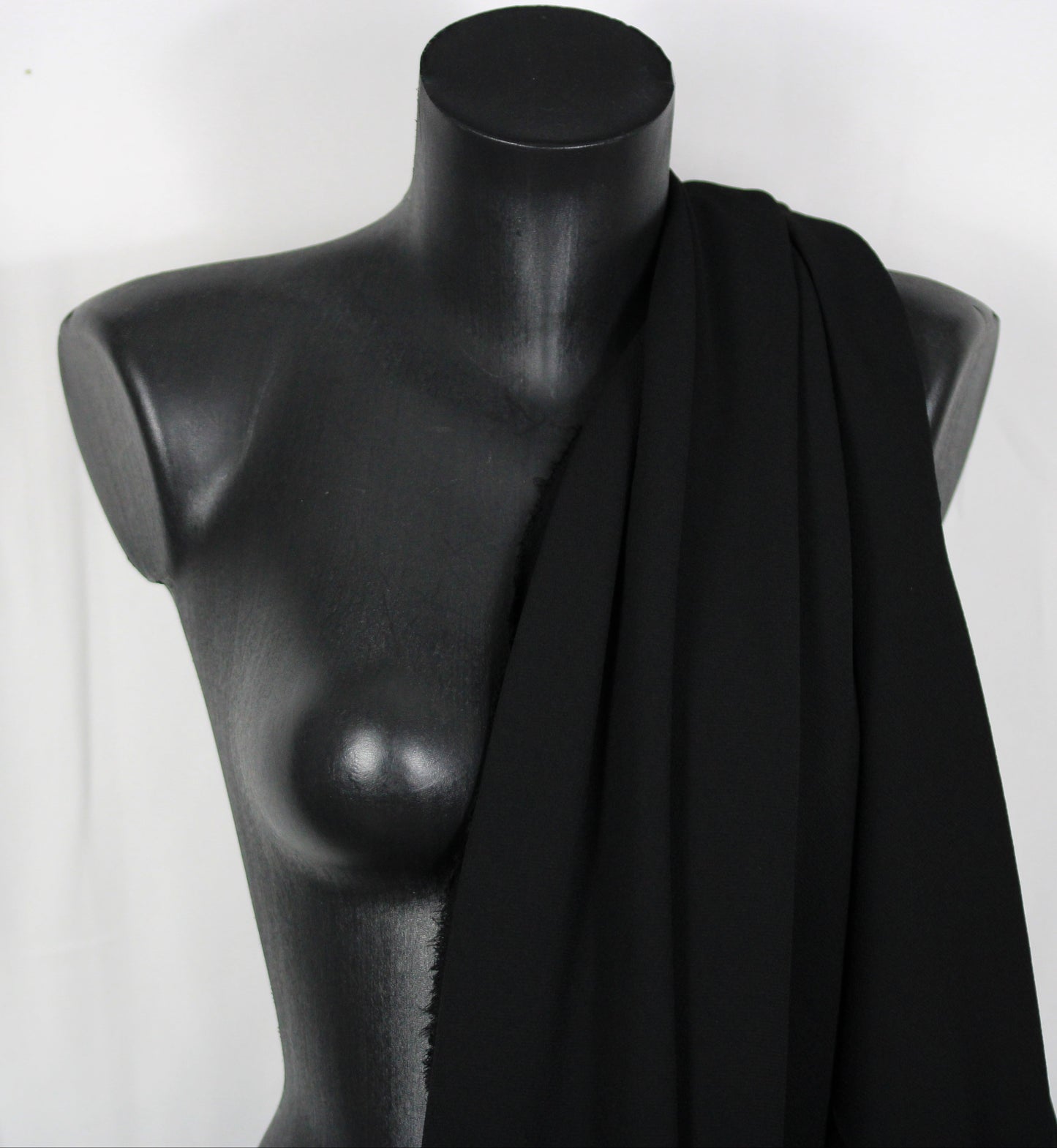 Tissu crêpe texturé - noir - photo 3/4 | So Tissus